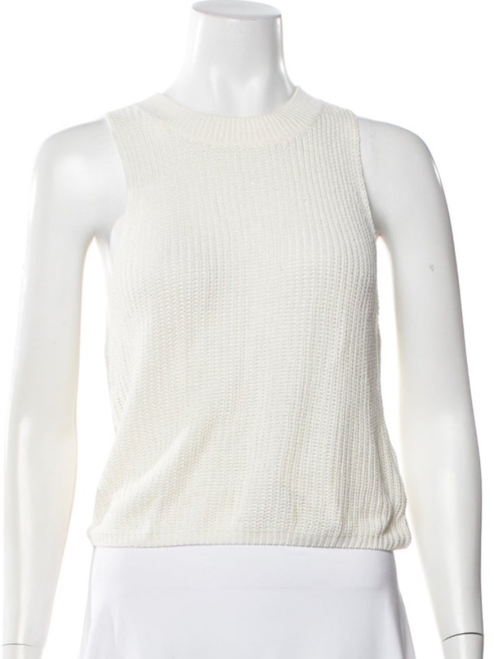 Reformation Crew Neck Open Knit Tank Top (S)